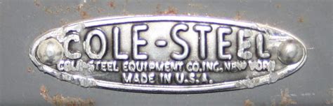 Vanished Makes: Cole Steel Equipment Company, Inc., New 